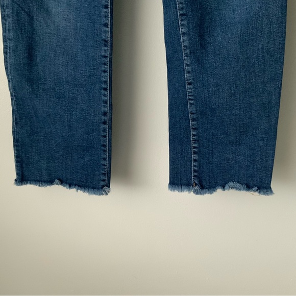 GOOD AMERICAN Cropped Jeans Indigo Blue Size 6 - Picture 8 of 16